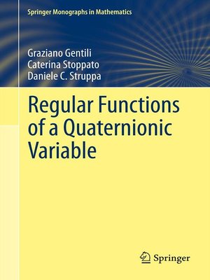 cover image of Regular Functions of a Quaternionic Variable